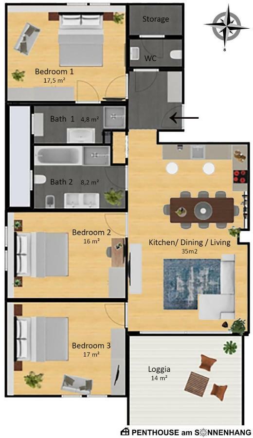 Penthouse Am Sonnenhang Mit Exklusiver Ausstattung Шладминг Экстерьер фото